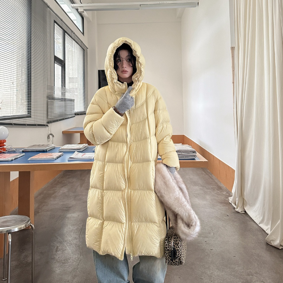 Timi缇米-冬上新连帽宽松长款百搭时尚保暖羽绒服外套882511