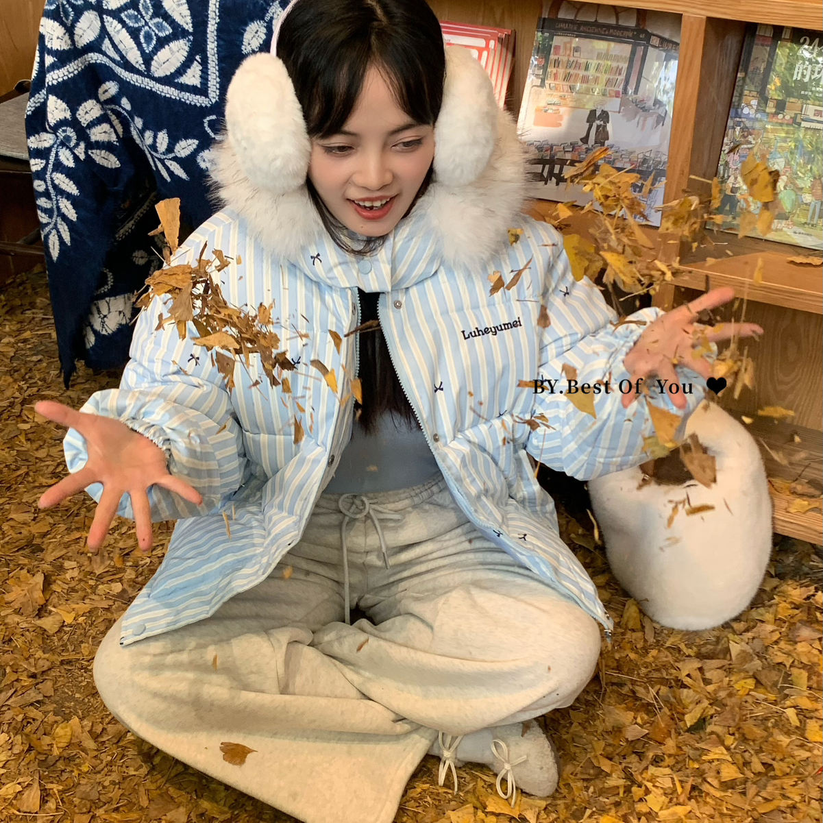 BEST OF YOU-结棉服外套保暖棉服外套(配可拆卸环保毛领)YS1-9960