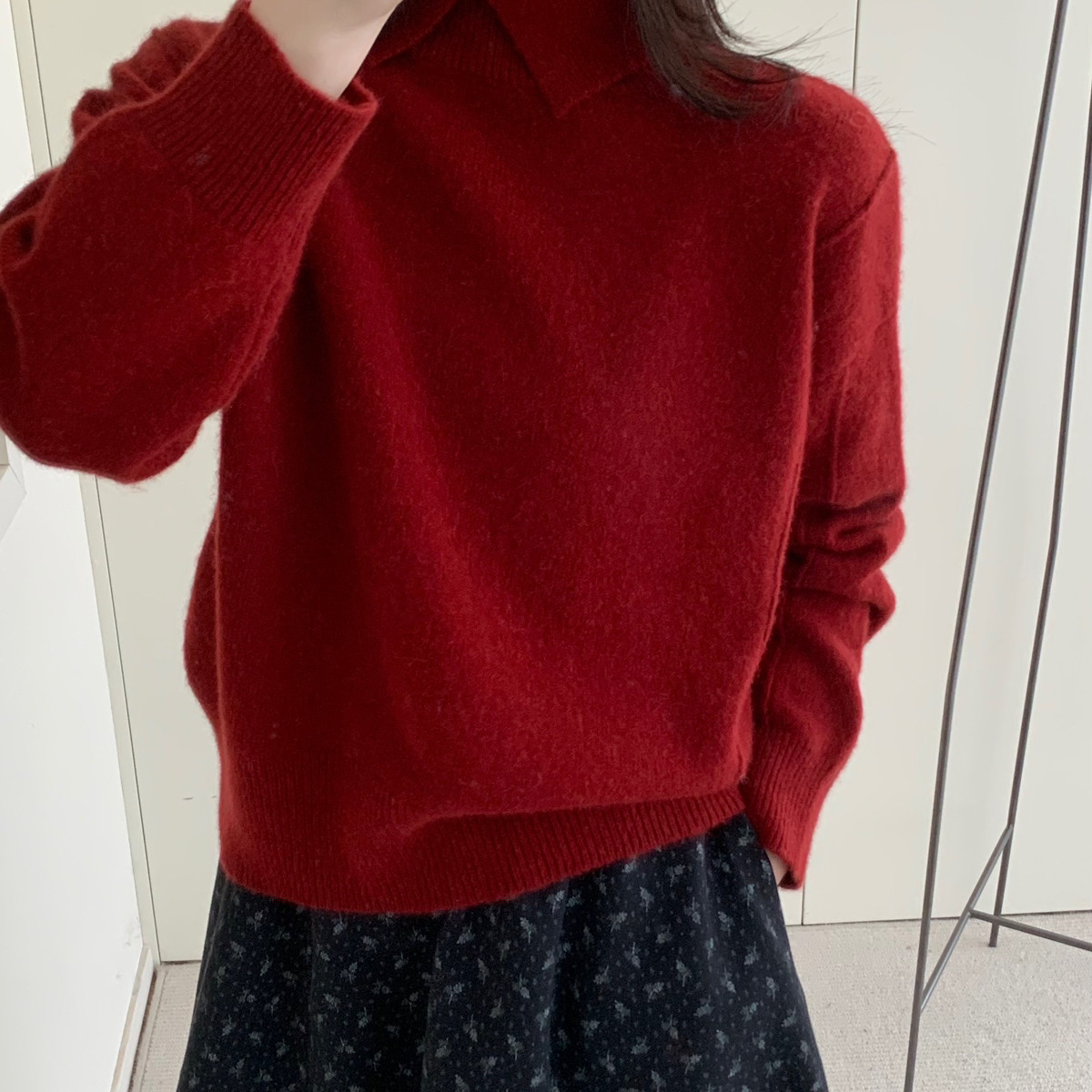 MUUTIS牧缇-宽松套头翻领阿拉善骆驼保暖毛衣（含48绵羊毛）ZHF38