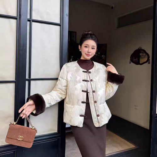 扶摇-冬上新新中式提花盘扣宽松保暖羽绒服外套2550