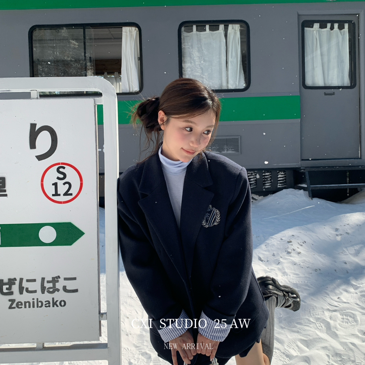 CXI-冬上新韩系复古毛呢美式学院风外套加棉西装（含10羊毛）8595