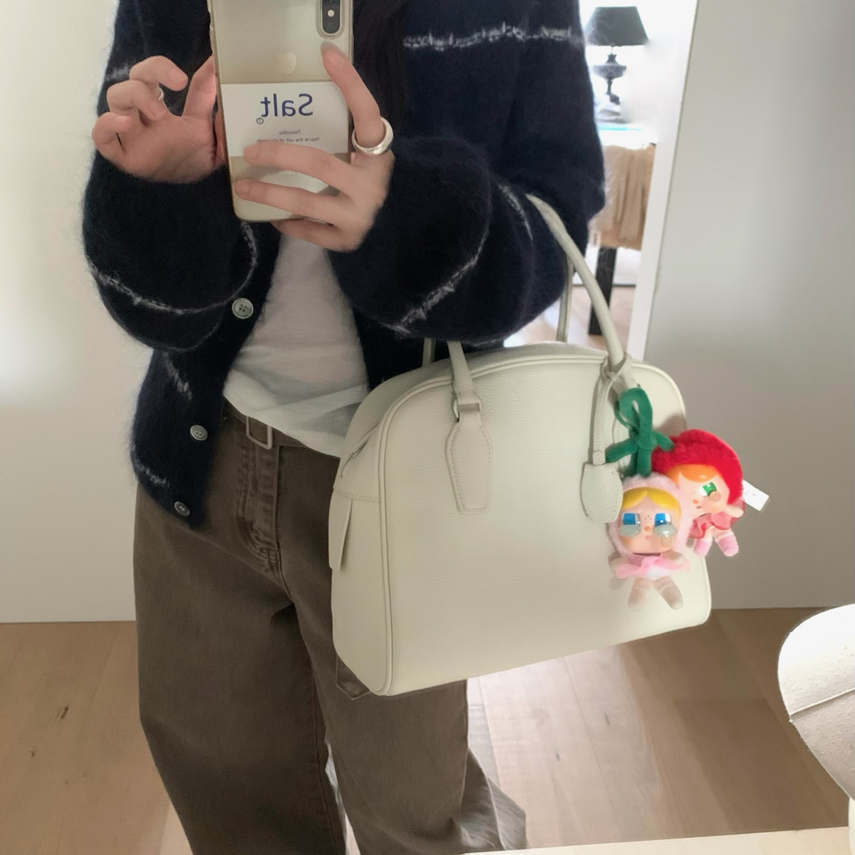 TABLE-条纹拼色针织开衫百搭毛衣宽松显瘦针织开衫（含33羊毛）90