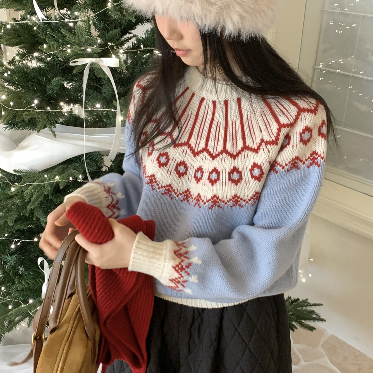 SHEEP.-韩系全毛复古费尔岛毛衣(含100绵羊毛)1688652