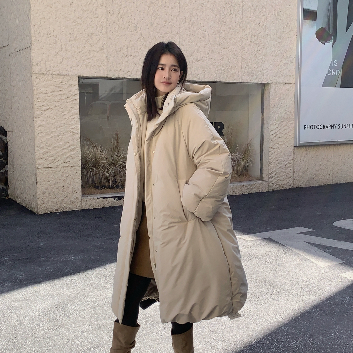 ONION-款羽绒服连锁订单款加厚大口袋长款保暖羽绒服外套Y258106