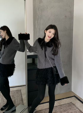 grapestone 葡萄籽-冬上新韩系抽皱设计蓬蓬半裙半身裙1588