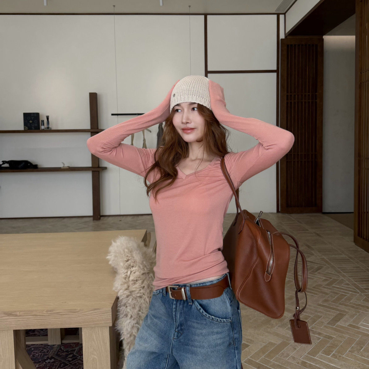 ALL IN-韩系小女人基础百搭纯色打底衫6318