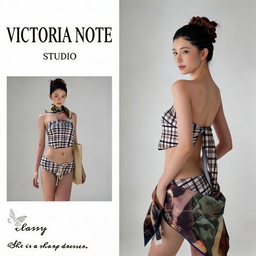 VICTORIANOTE抹胸比基尼纯欲