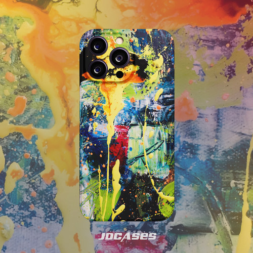 现代油画艺术高级感iphone15promax手机壳小众菲林壳防摔全包软壳安卓