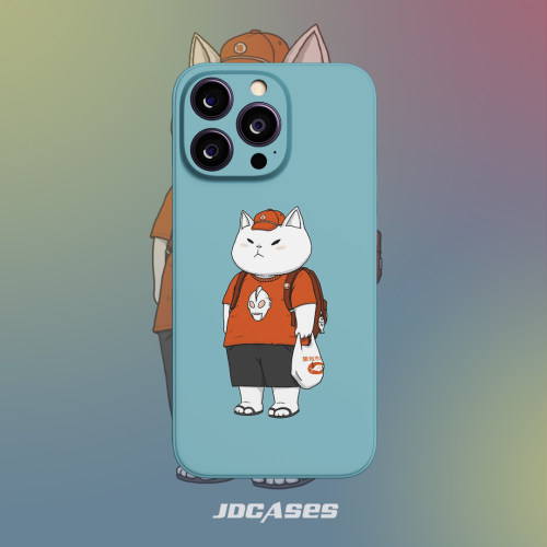 趣味日系小红猫 iphone15promax全包软壳半包硬壳菲林手机壳安卓