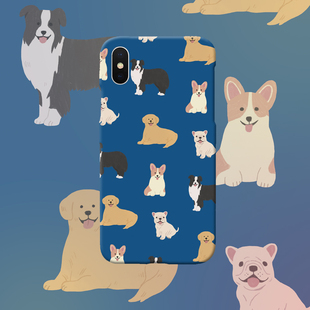 独立原创可爱狗狗iphone15promax全包软壳半包硬壳菲林手机壳安卓