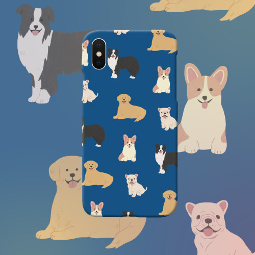 独立原创可爱狗狗iphone15promax全包软壳半包硬壳菲林手机壳安卓