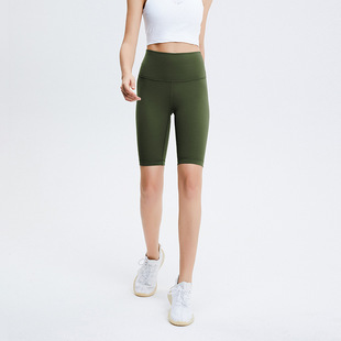 运动骑行裤 女裸感紧身健身五分裤 速干透气 瑜伽运动短裤 Anjali新款