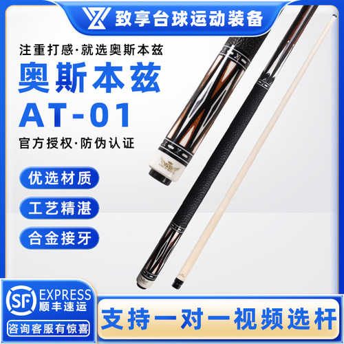 Arch Benz/奥斯本兹AT-01台球杆中式黑八8美式九球大头分体桌球杆