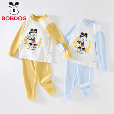 巴布豆儿童内衣套装加厚纯棉男