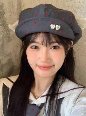 奈里nicein贝雷帽日常可爱甜美