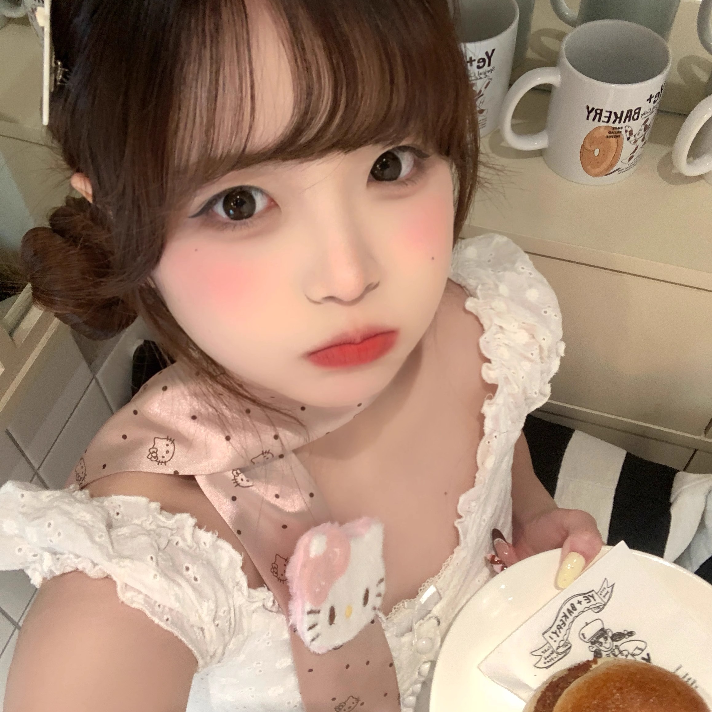 奈里nicein原创春夏KT猫小丝巾