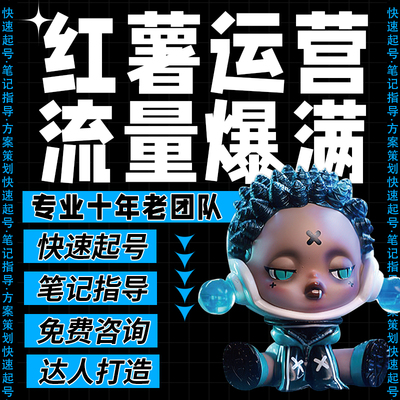 小红薯运营个人品牌策划账号合作xhs书推视频剪辑账号打造设计广