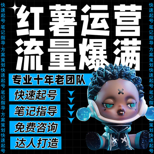 小红薯运营个人品牌策划账号合作xhs书推视频剪辑账号打造设计广