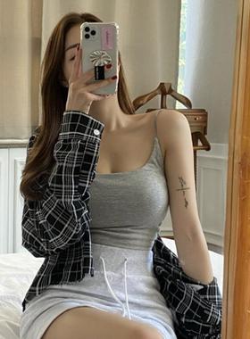 MISS WU MA105简约显身材~女人味显胸灰色内搭小吊带背心se