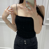 值得入 QK078显胸带胸垫 MISS 基础款 平口吊带背心女