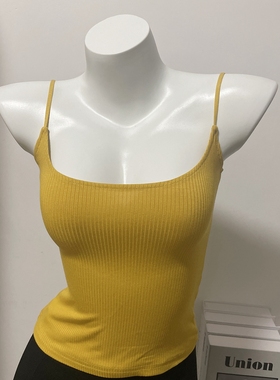 MISS WU 克莱因宝蓝色美背打底显瘦上衣露背内搭吊带夏背心女