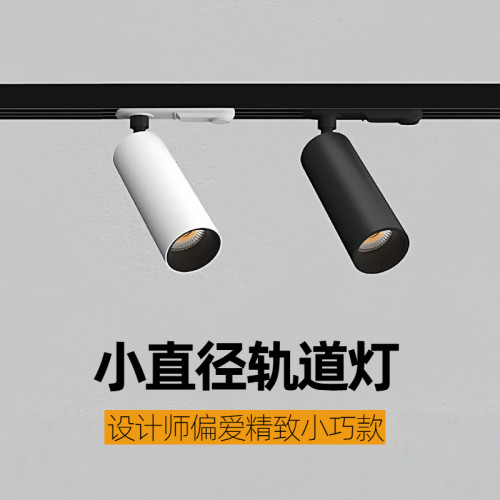 明装二线线轨道灯工业风黑色白色店铺商用咖啡厅客厅led明装射灯