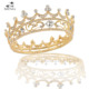 男宝宝周岁生日小皇冠发饰金属水晶小公主月牙王冠女儿童摄影头饰