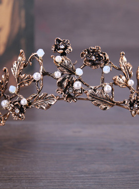 欧美新娘巴洛克皇冠发箍婚纱头饰
