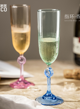 土耳其进口ideaco玻璃香槟杯家用轻奢鸡尾酒高脚红酒杯甜酒杯送礼