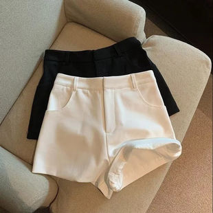 夏季新款西装短裤女高腰修身a字裤显瘦热裤辣妹百搭通勤休闲裤子