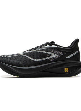 李宁飞电5C弹力䨻丝减震轻量碳板竞速透气专业黑色运动鞋ARMV001
