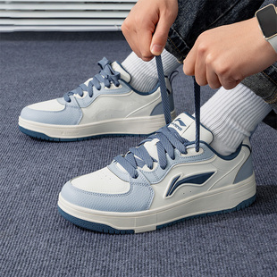 李宁天迹SOFT丨休闲鞋男鞋冬季新款复古白色板鞋男款低帮运动鞋子