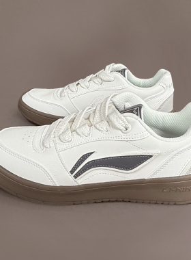 李宁板鞋元宝V3低帮休闲鞋透气轻便小白鞋耐磨增高运动鞋AGCV107