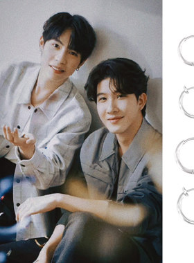 FirstKhaotung一仔烤糖同款圆圈耳环耳夹钉百搭日常饰品爱之全蚀