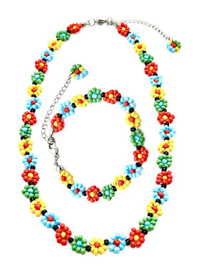 AC2022新款明星同款彩色人生美丽花朵项链手链环圈太阳菊时尚锁骨