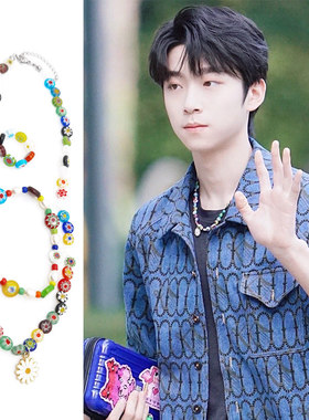 创造营张嘉元琉璃彩花雏菊项链