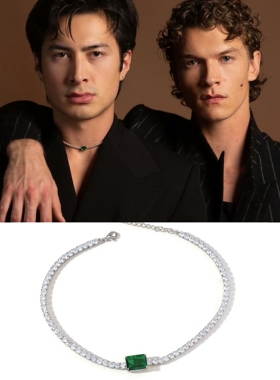 巅峰对决 哈德森威廉姆斯Hudson Williams同款绿水晶合成锆石项链