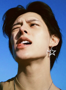 James 赵雨凡同款圆圈镂空星星耳环圈耳饰扣高级感钛钢CORTIS周边