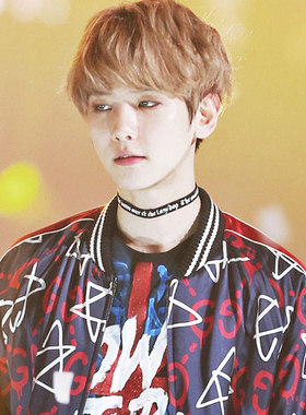 choker明星项链颈饰边伯贤韩国歌谣大赏同款字母颈链男女饰品脖链