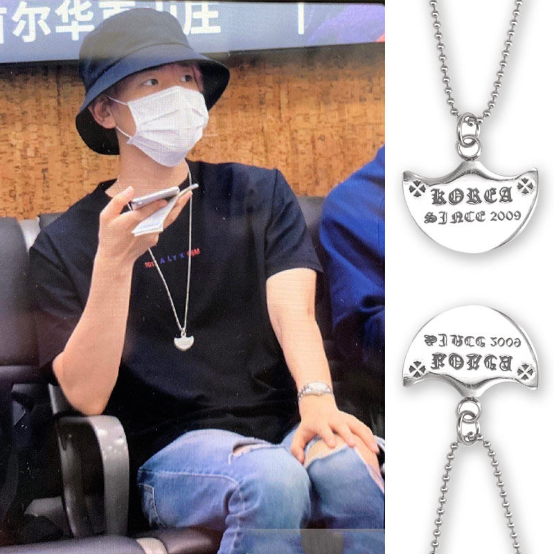 exo边伯贤神斧钛钢项链不变色生锈百搭潮酷男女街拍ins长项链饰品