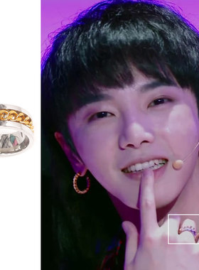 明日之子金链戒指情侣华晨花花