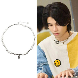 罗杰夫同款JeffSatur异形圆珠牙齿吊坠项链颈锁骨披荆斩棘一哥哥