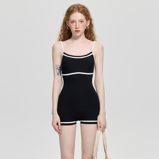 赵露思同款 许我耀眼小胸聚拢遮肚显瘦连体平角保守温泉游泳衣女