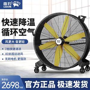 雷豹工厂用工业风扇电风扇大功率车间仓库大风机手推可移动大风扇