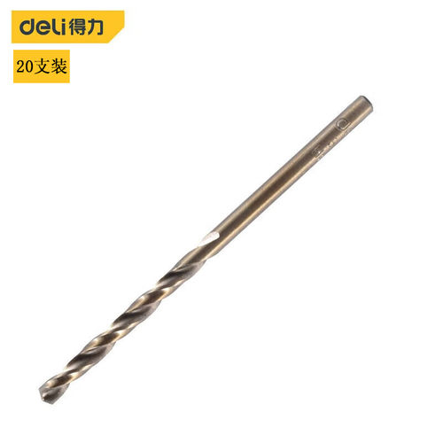 得力10支装 直柄麻花钻手电钻打孔冲击三角钻头4.3mm DL16043G