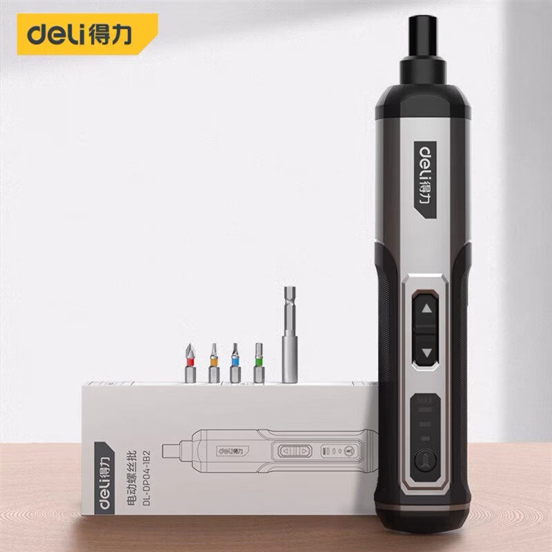 得力（）电动螺丝刀充电式迷你小型起子多功能工具套装 DL-DP04-1