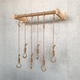 货架衣架侧挂新款 服装 店上墙展示架吊架麻绳吊环复古实木壁挂童装