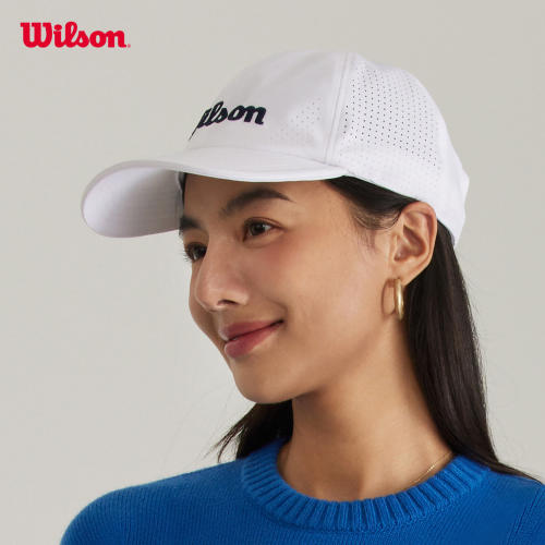 Wilson威尔胜经典LOGO运动棒球帽男女同款百搭可调节网球鸭舌帽子