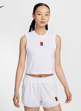 Nike耐克网球背心女郑钦文同款无袖训练短袖运动休闲T恤FQ2274