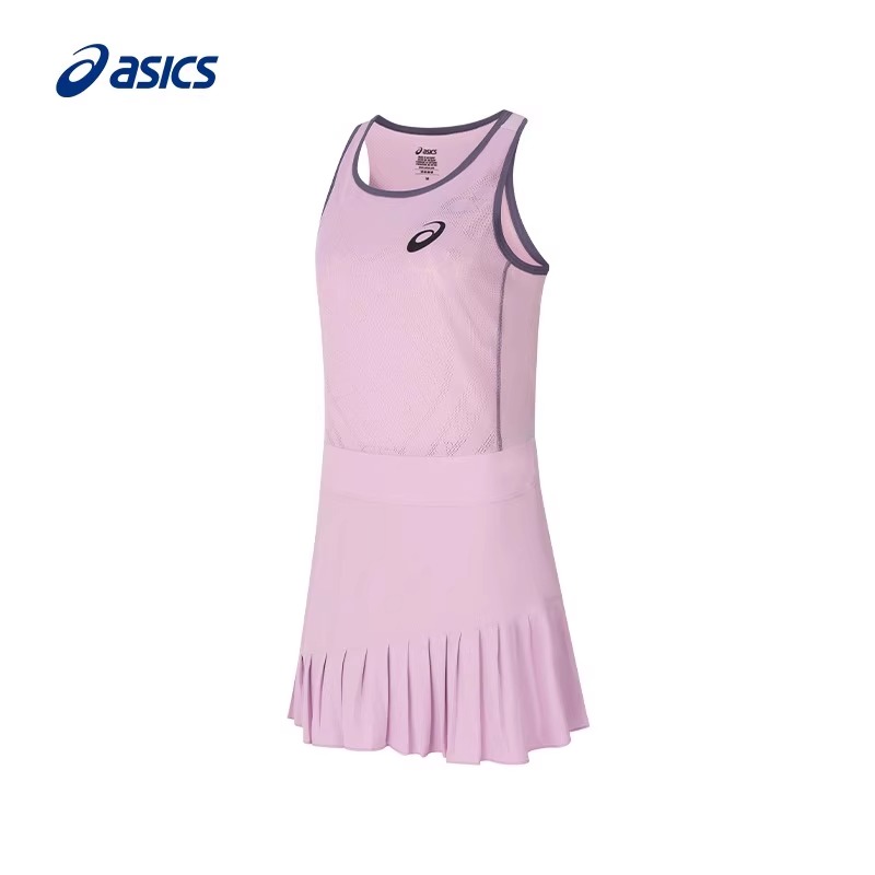 ASICS亚瑟士张帅同款女子网球连衣裙2025新款透气舒适背心运动裙